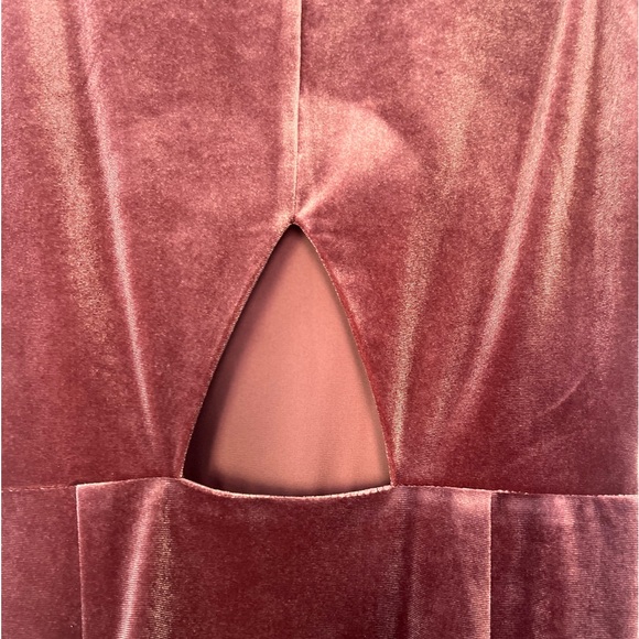 Rebecca Minkoff Tiffany Mauve Velvet Ruffle Hem Sleeveless Sheath Dress - Picture 7 of 9